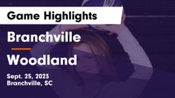 Branchville  vs Woodland  Game Highlights - Sept. 25, 2023