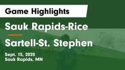 Sauk Rapids-Rice  vs Sartell-St. Stephen  Game Highlights - Sept. 15, 2020