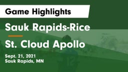 Sauk Rapids-Rice  vs St. Cloud Apollo  Game Highlights - Sept. 21, 2021