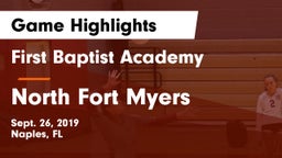 First Baptist Academy  vs North Fort Myers  Game Highlights - Sept. 26, 2019