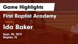 First Baptist Academy  vs Ida Baker  Game Highlights - Sept. 30, 2019