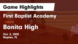 First Baptist Academy  vs Bonita High Game Highlights - Oct. 5, 2020
