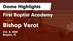 First Baptist Academy  vs Bishop Verot  Game Highlights - Oct. 8, 2020