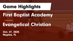 First Baptist Academy  vs Evangelical Christian  Game Highlights - Oct. 27, 2020
