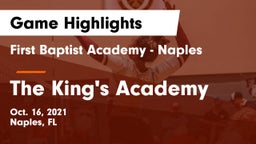 First Baptist Academy - Naples vs The King's Academy Game Highlights - Oct. 16, 2021