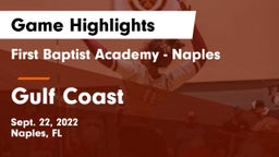 First Baptist Academy - Naples vs Gulf Coast  Game Highlights - Sept. 22, 2022