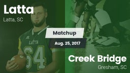 Matchup: Latta vs. Creek Bridge  2017