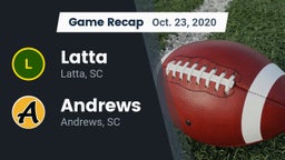 Recap: Latta  vs. Andrews  2020