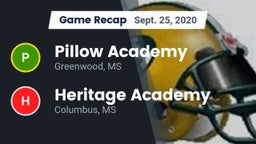 Recap: Pillow Academy vs. Heritage Academy  2020