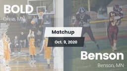 Matchup: B O L D vs. Benson  2020