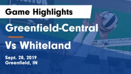 Greenfield-Central  vs Vs Whiteland Game Highlights - Sept. 28, 2019