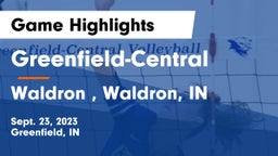 Greenfield-Central  vs Waldron , Waldron, IN Game Highlights - Sept. 23, 2023