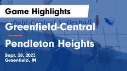Greenfield-Central  vs Pendleton Heights  Game Highlights - Sept. 28, 2023