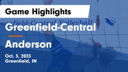 Greenfield-Central  vs Anderson  Game Highlights - Oct. 3, 2023