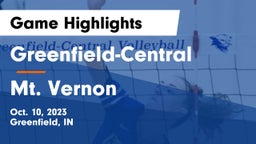 Greenfield-Central  vs Mt. Vernon  Game Highlights - Oct. 10, 2023