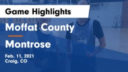 Moffat County  vs Montrose  Game Highlights - Feb. 11, 2021
