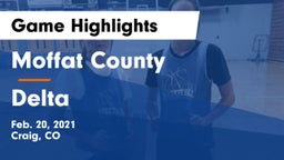 Moffat County  vs Delta  Game Highlights - Feb. 20, 2021