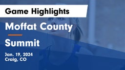 Moffat County  vs Summit  Game Highlights - Jan. 19, 2024