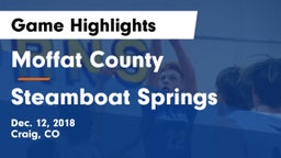 Moffat County  vs Steamboat Springs  Game Highlights - Dec. 12, 2018