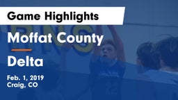 Moffat County  vs Delta  Game Highlights - Feb. 1, 2019