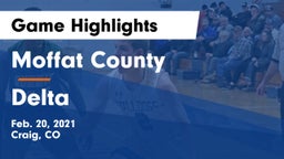 Moffat County  vs Delta  Game Highlights - Feb. 20, 2021