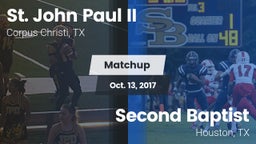 Matchup: St. John Paul II vs. Second Baptist  2017