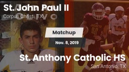Matchup: St. John Paul II vs. St. Anthony Catholic HS 2019