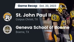 Recap: St. John Paul II  vs. Geneva School of Boerne 2023