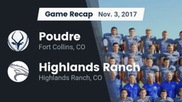 Recap: Poudre  vs. Highlands Ranch  2017