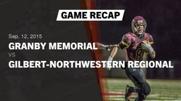 Recap: Granby Memorial  vs. Gilbert-Northwestern 2015