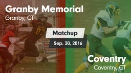 Matchup: Granby Memorial vs. Coventry  2016