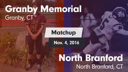 Matchup: Granby Memorial vs. North Branford  2016