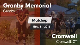 Matchup: Granby Memorial vs. Cromwell  2016