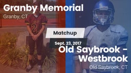 Matchup: Granby Memorial vs. Old Saybrook - Westbrook  2017