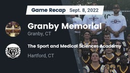 Recap: Granby Memorial  vs. The Sport and Medical Sciences Academy 2022