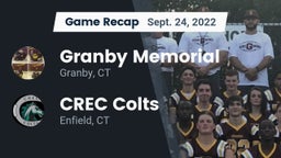 Recap: Granby Memorial  vs. CREC Colts 2022