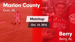 Matchup: Marion County vs. Berry  2016