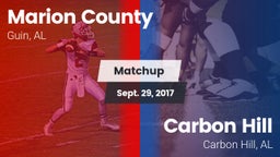 Matchup: Marion County vs. Carbon Hill  2017
