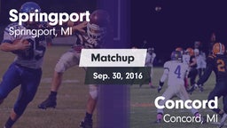 Matchup: Springport vs. Concord  2016