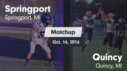 Matchup: Springport vs. Quincy  2016