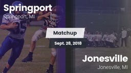 Matchup: Springport vs. Jonesville  2018