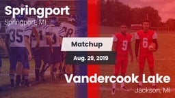 Matchup: Springport vs. Vandercook Lake  2019