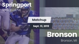 Matchup: Springport vs. Bronson  2019