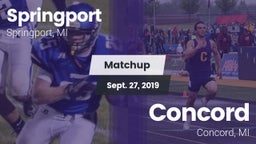 Matchup: Springport vs. Concord  2019