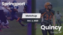 Matchup: Springport vs. Quincy  2020