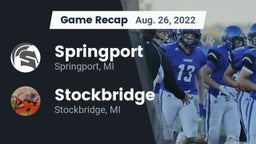 Recap: Springport  vs. Stockbridge  2022