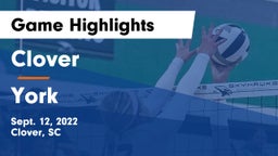 Clover  vs York Game Highlights - Sept. 12, 2022