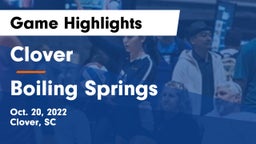Clover  vs Boiling Springs  Game Highlights - Oct. 20, 2022