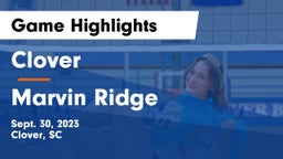 Clover  vs Marvin Ridge Game Highlights - Sept. 30, 2023