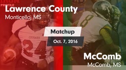 Matchup: Lawrence County vs. McComb  2016